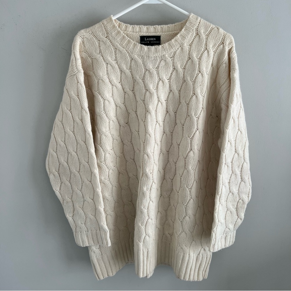 Lauren Ralph Lauren Cream Cable Knit Sweater